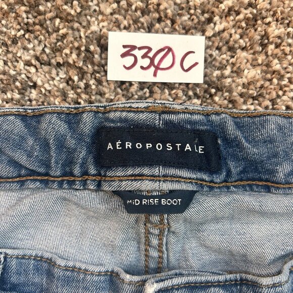 Aeropostale Mid Rise Bootcut Jeans Women’s 14 Regular Blue Denim - Picture 8 of 9